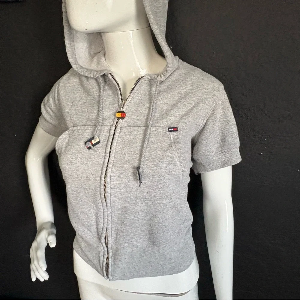 Vintage 1990’s Tommy Hilifigure zip up Hoodie Top Blouse Shirt Cotton - Picture 3 of 14